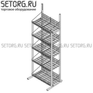 Торговая стойка с корзинами усиленная