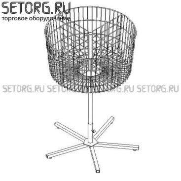 Торговая стойка-накопитель круглая вращающаяся