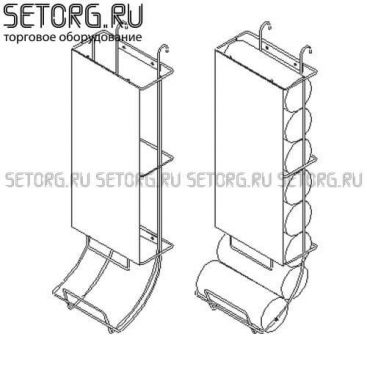 Торговый дисплей навесной выкатной одинарный