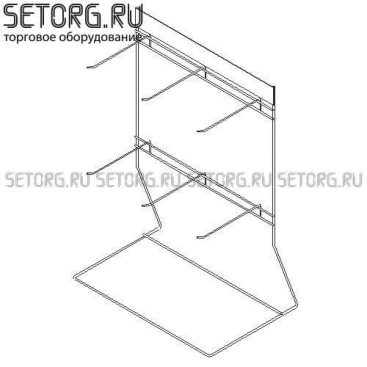 Торговый дисплей настольный со штыревыми крючками