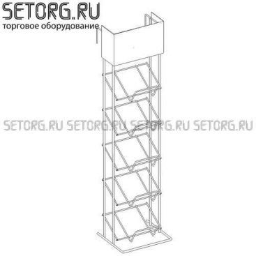 Торговый дисплей настольный с наклонными полками