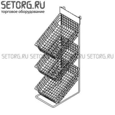Торговый дисплей настольный с полками-накопителями