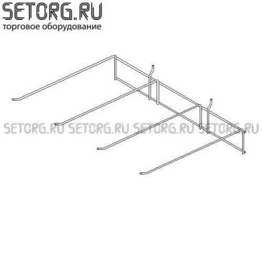 Гребенка навесная со штыревыми крючками