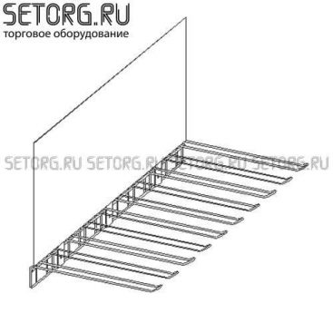 Гребенка навесная с язычковыми крючками | Торговое оборудования из проволоки | SeTorg.RU