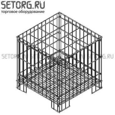 Корзины-накопители напольные | Торговое оборудования из проволоки | SeTorg.RU