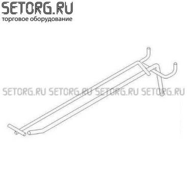 Штыревой крючок для перфорации с ценникодержателем | Торговое оборудования из проволоки | SeTorg.RU