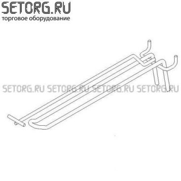 Язычковый крючок для перфорации с ценникодержателем | Торговое оборудования из проволоки | SeTorg.RU