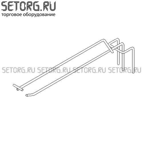 Штыревой крючок для сетки с ценникодержателем | Торговое оборудования из проволоки | SeTorg.RU