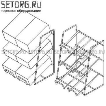 Торговый дисплей настольный с полками | Торговое оборудования из проволоки | SeTorg.RU