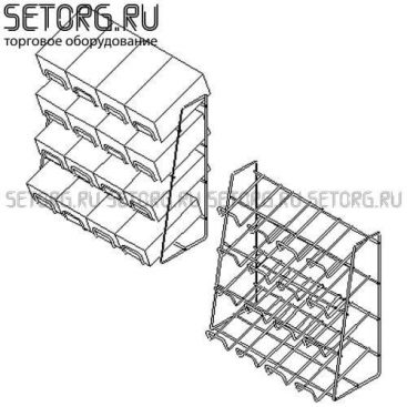 Торговый дисплей настольный с полками | Торговое оборудования из проволоки | SeTorg.RU