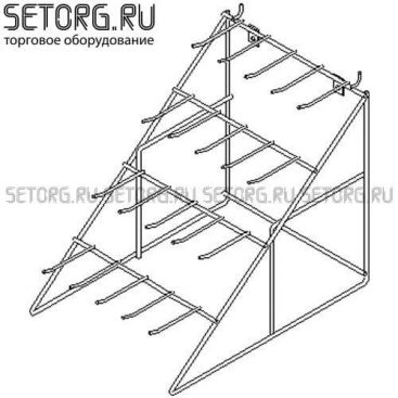 Настольный торговый дисплей с крючками | Торговое оборудования из проволоки | SeTorg.RU