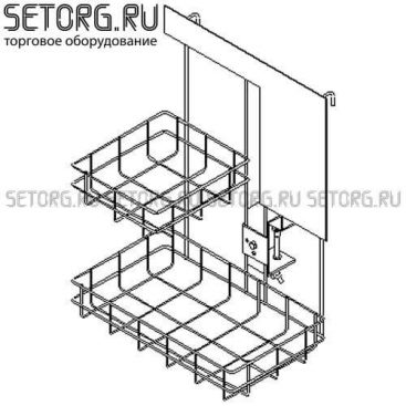 Навесной торговый дисплей с полками Лейс 80 грамм | Торговое оборудования из проволоки | SeTorg.RU