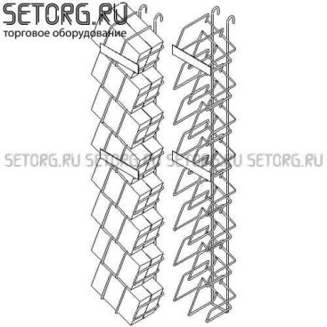 Торговая навеска с карманами | Торговое оборудования из проволоки | SeTorg.RU