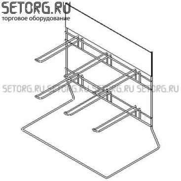 Настольный торговый дисплей с крючками | Торговое оборудования из проволоки | SeTorg.RU