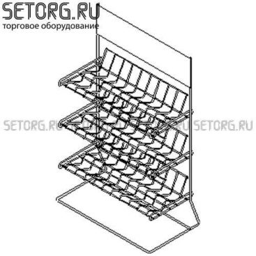 Дисплей настольный с полками | Торговое оборудования из проволоки | SeTorg.RU