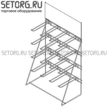 Настольный торговый дисплей с крючками | Торговое оборудования из проволоки | SeTorg.RU