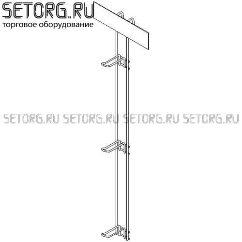 Вертикальная торговая навеска с крючками | Торговое оборудования из проволоки | SeTorg.RU