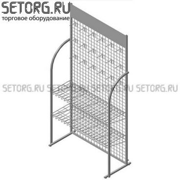Торговая стойка комбинированная | Торговое оборудования из проволоки | SeTorg.RU