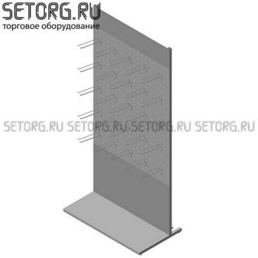 Торговая стойка с крючками на перфорации | Торговое оборудования из проволоки | SeTorg.RU