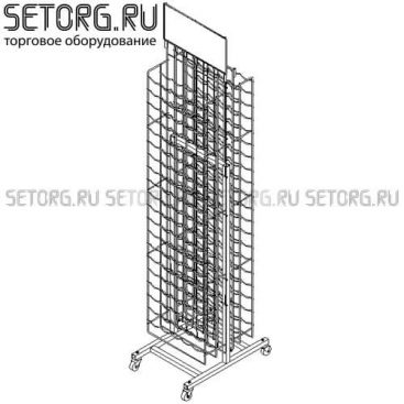 Стойка для аэрозольных баллонов KUDO двухсторонняя | Торговое оборудования из проволоки | SeTorg.RU