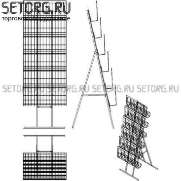 Торговая стойка - буклетница с карманами