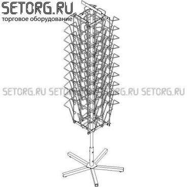Торговая стойка - буклетница с карманами вращающаяся