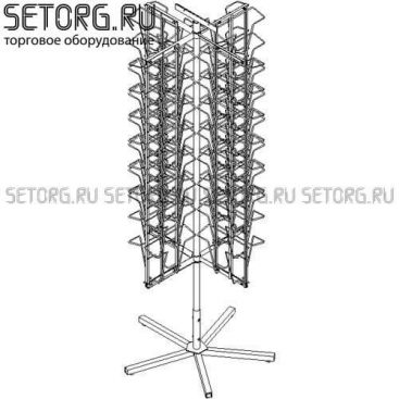 Торговая стойка - буклетница с карманами вращающаяся